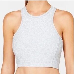 Z2 Outdoor Voices Womens Sports Bra Neutral Gray Medium Strap Space Dye